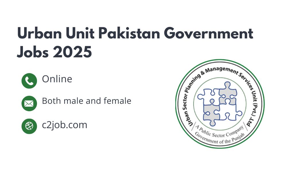 Urban Unit Pakistan Government Jobs 2025