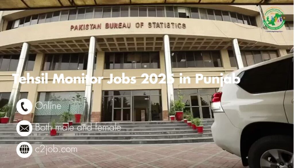 Tehsil Monitor Jobs 2025 in Punjab