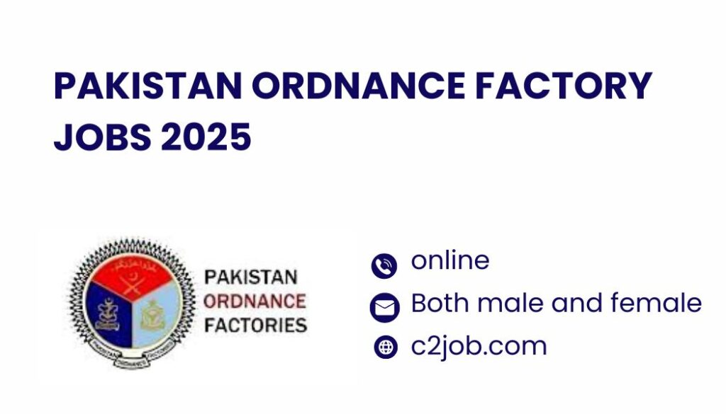 Pakistan Ordnance Factory Jobs 2025